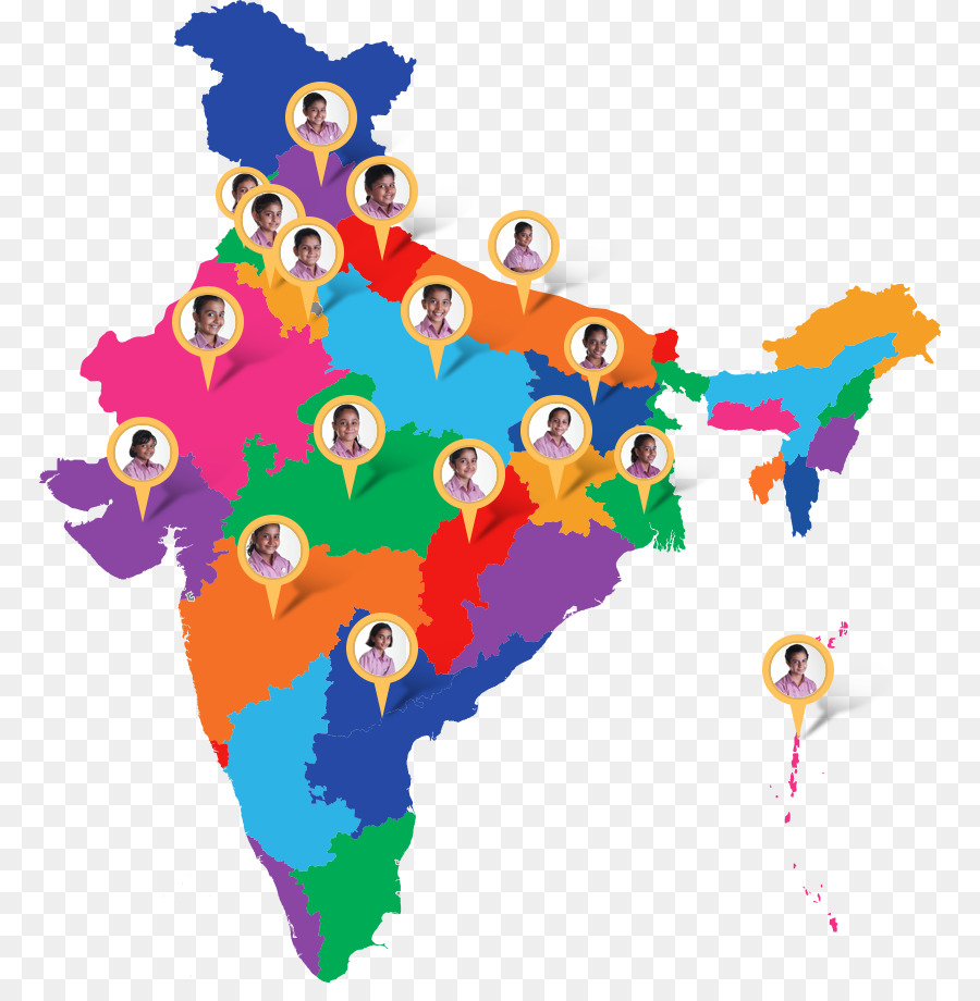 La India，Mapa PNG