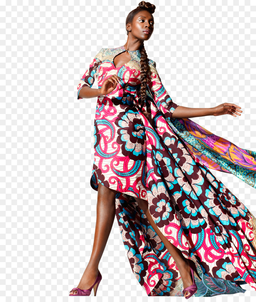 Vestido Colorido，Mujer PNG