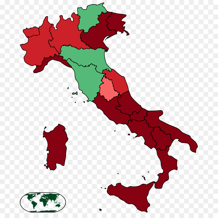 Italiano Referéndum Constitucional De 2016，Las Regiones De Italia PNG