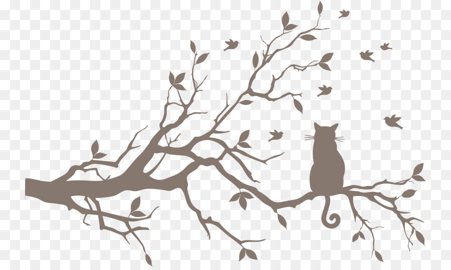 Gato En Rama，Árbol PNG