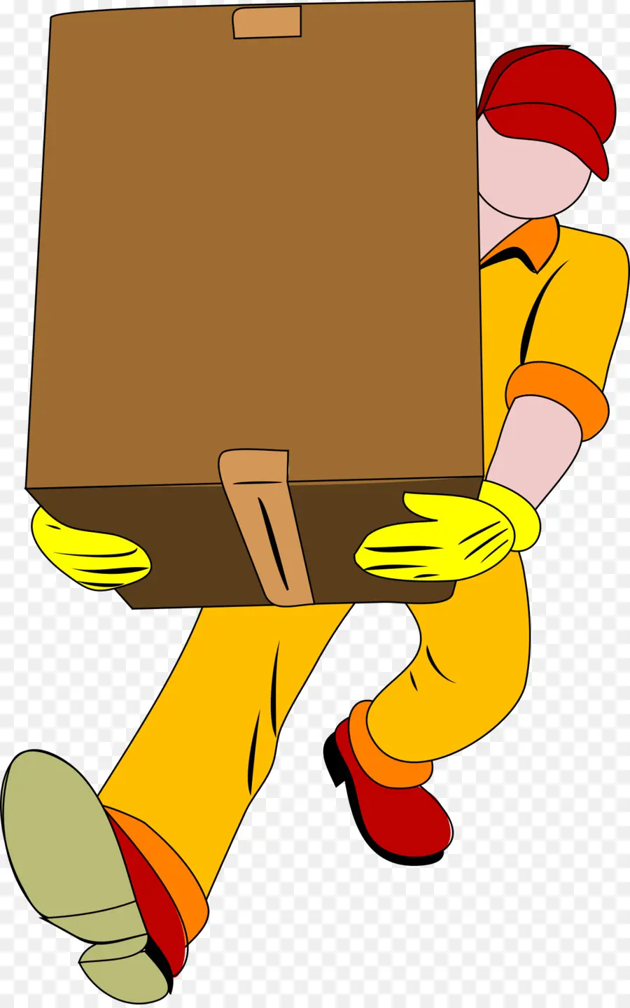 Persona Que Lleva La Caja，Caja PNG