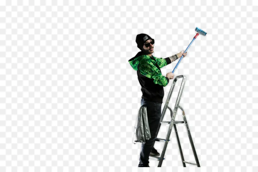 Hombre En Escalera，Limpieza PNG