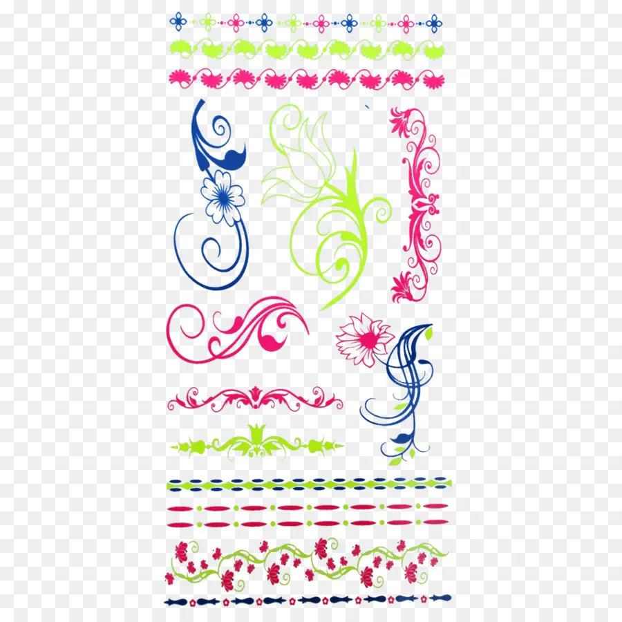 Bordes Decorativos，Patrones PNG