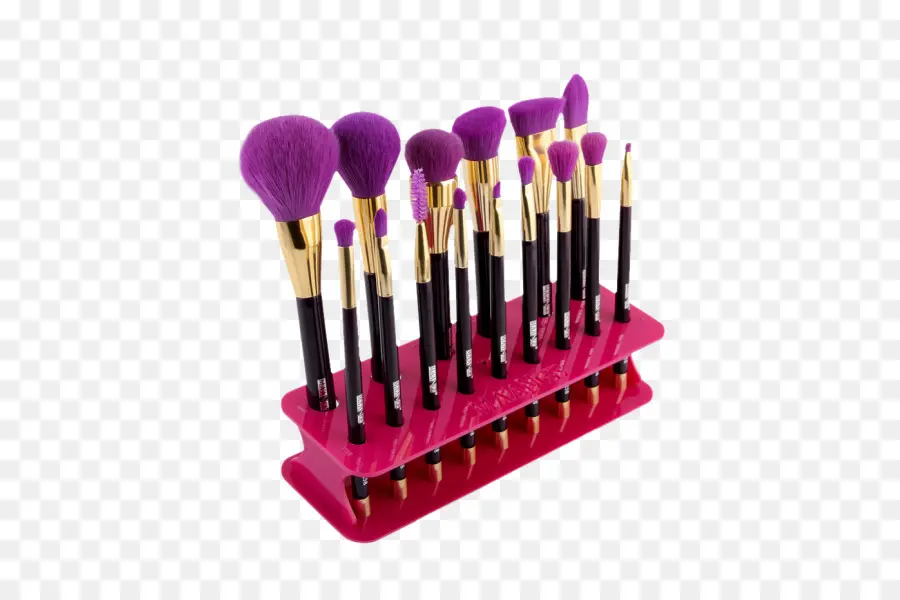 Pinceles De Maquillaje Morados，Portaescobillas PNG