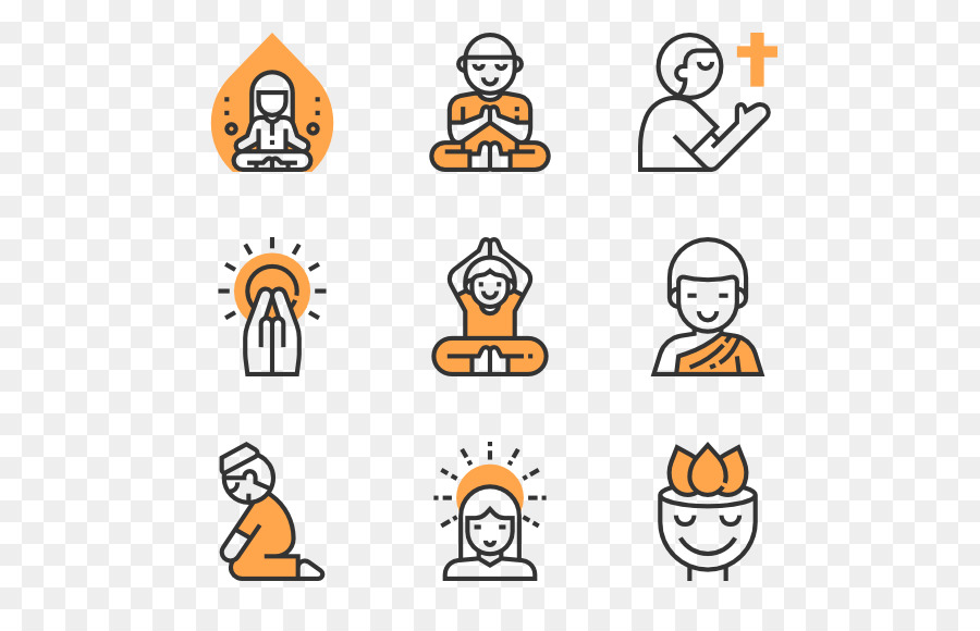 Iconos De Meditación，Yoga PNG