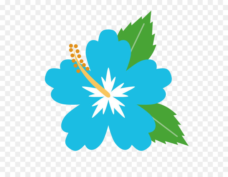 Flor Azul，Hoja PNG