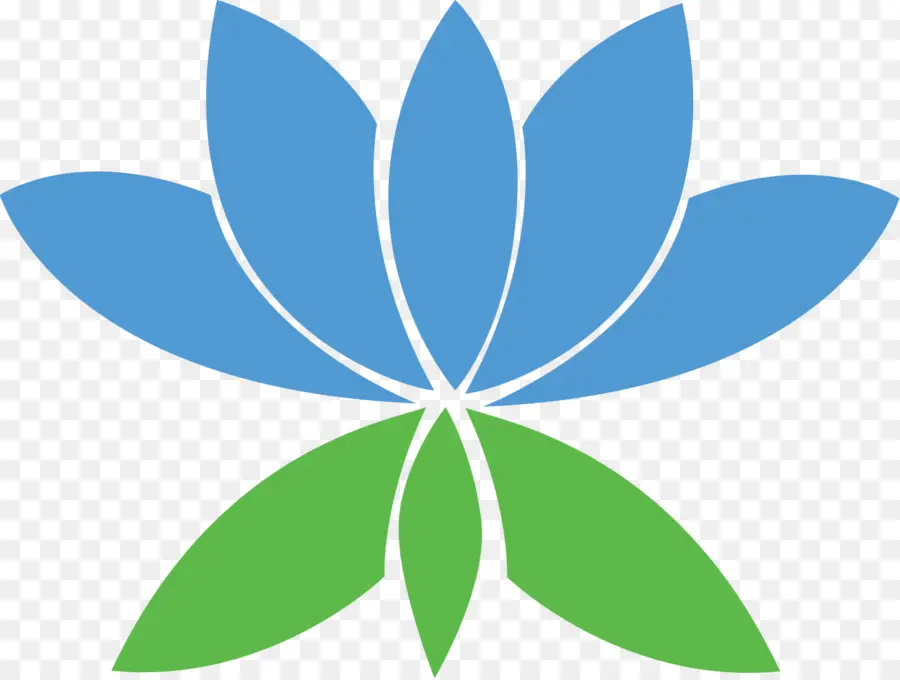 Logotipo De La Flor，Azul PNG