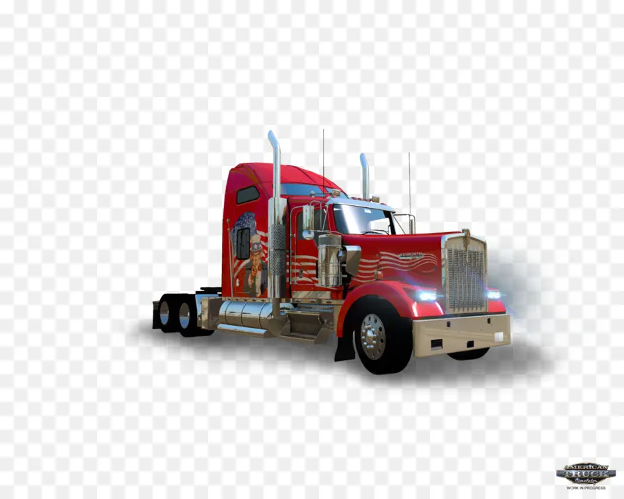 Camion Rojo，Semirremolque PNG