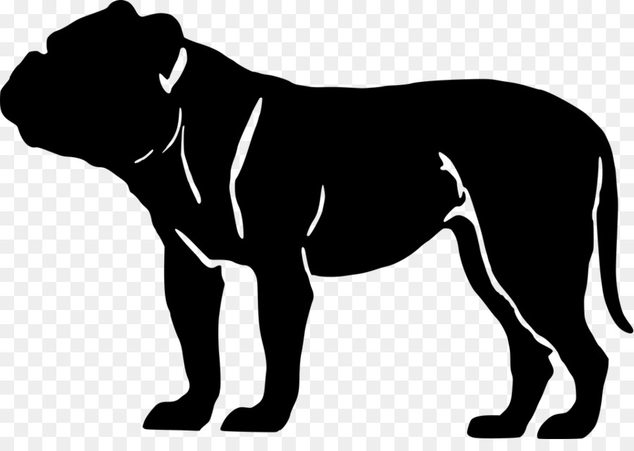 Silueta De Perro，Buldog PNG