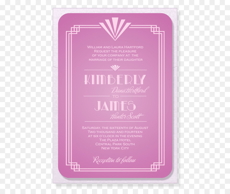 Invitación De La Boda，Art Deco PNG