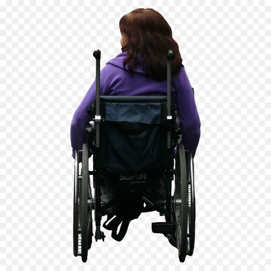 Silla De Ruedas Motorizada，Mujer PNG