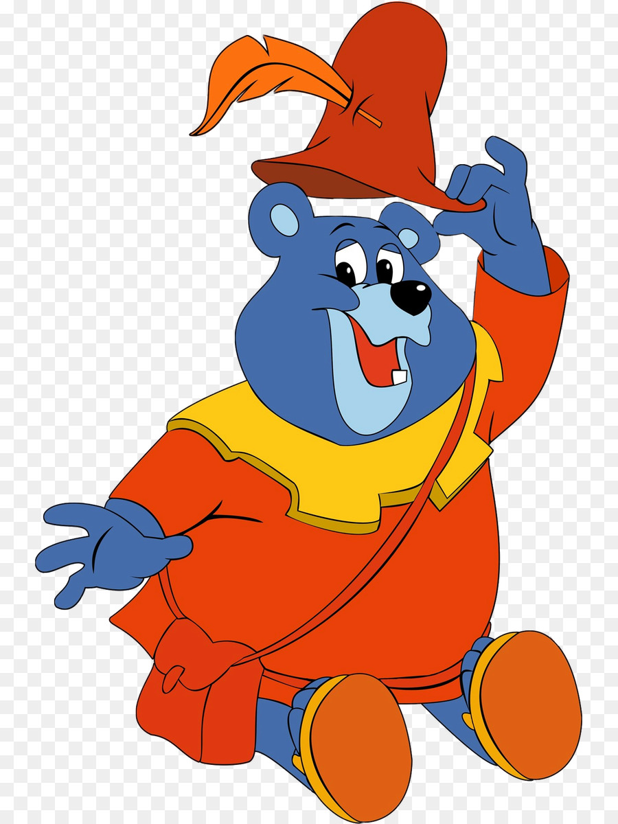 Oso Azul Con Traje Rojo，Oso PNG