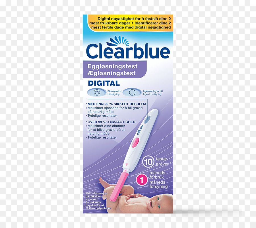 Clearblue Digital Prueba De Embarazo Con La Concepción Indicador Singlepack，Clearblue Test De Ovulación Digital 7 Test Pack PNG