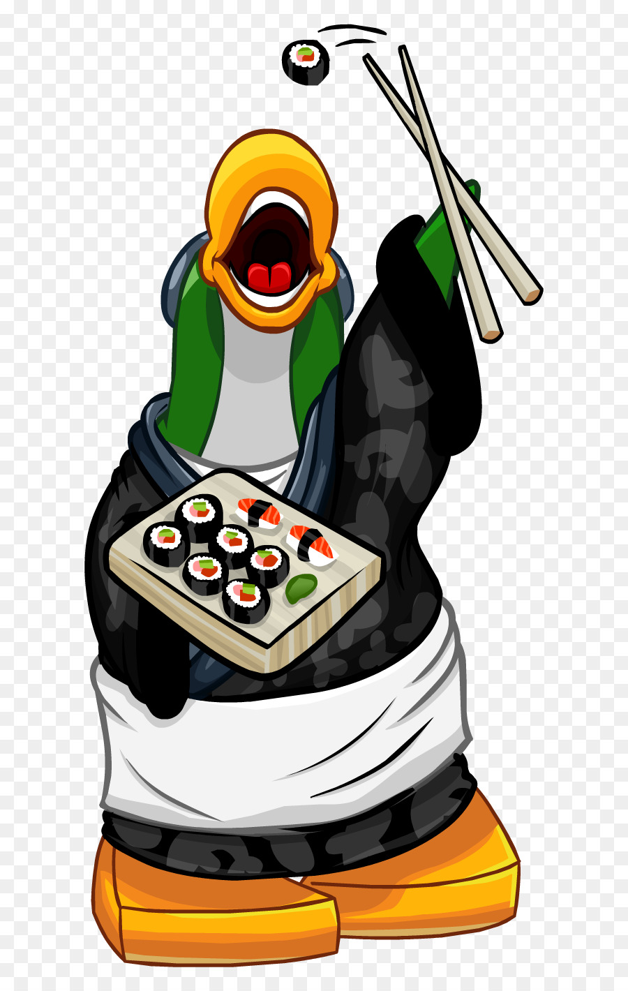 Pingüino，Sushi PNG