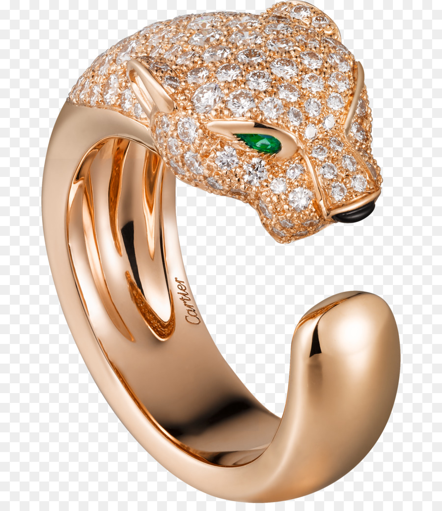 Anillo De Pantera De Diamantes，Lujo PNG