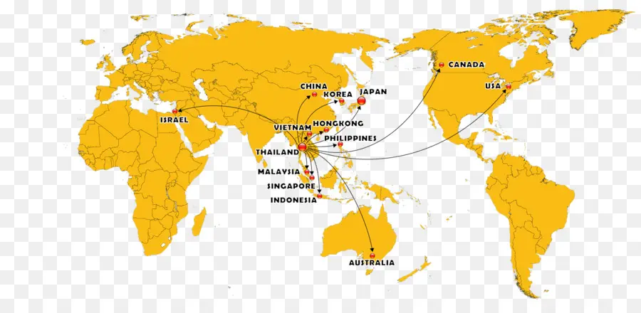 Mapa Mundial，Países PNG