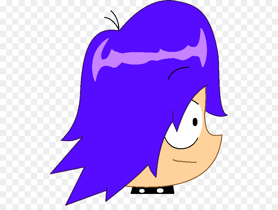 Personaje De Dibujos Animados Con Pelo Morado，Animación PNG