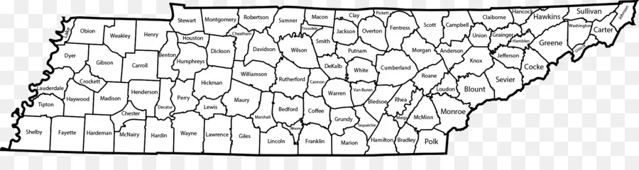 Mapa De Tennessee，Estado PNG