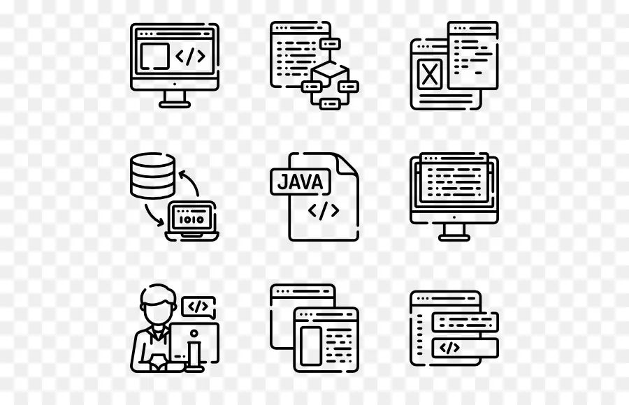 Iconos De Programación，Código PNG