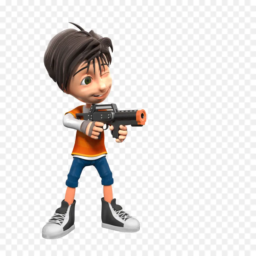 Niño Con Pistola De Juguete，Juguete PNG