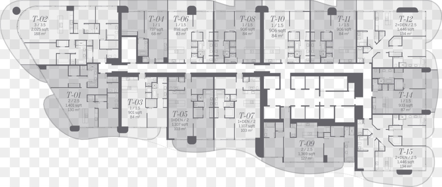 Brickell Flatiron，Plan De Piso PNG