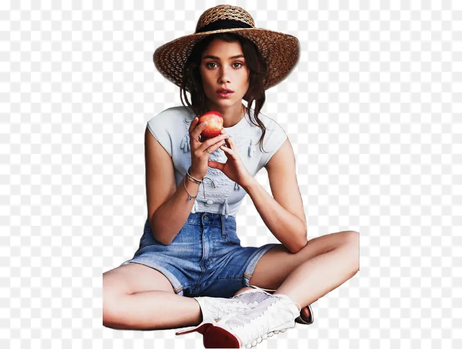 Mujer Con Manzana，Mujer PNG