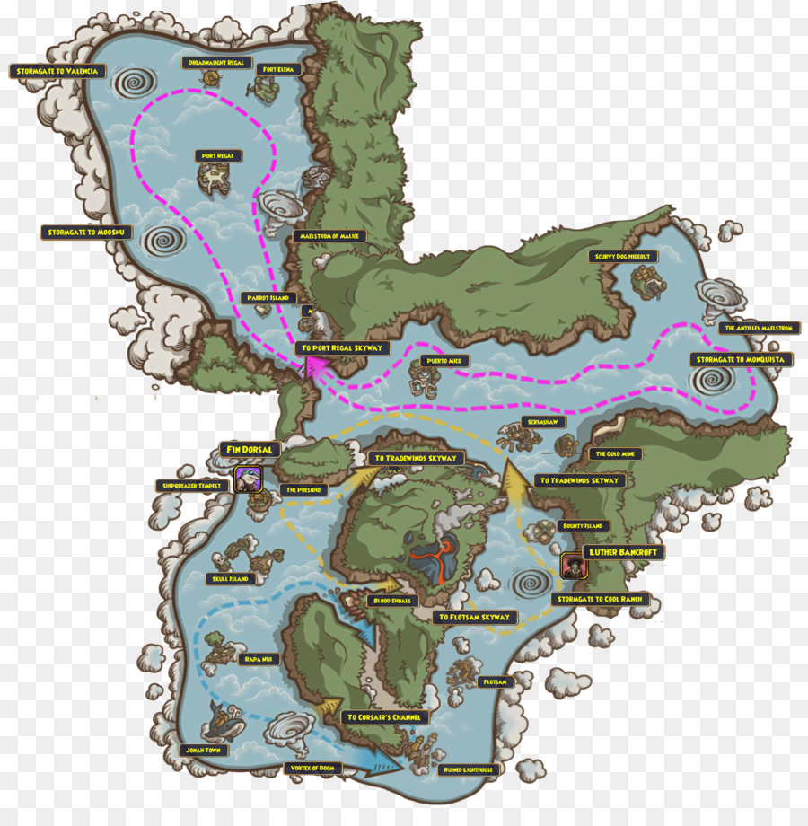 Pirate101，Mapa PNG