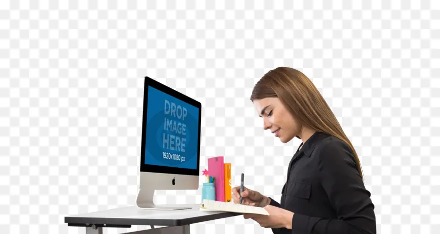 Mujer Escribiendo，Computadora PNG