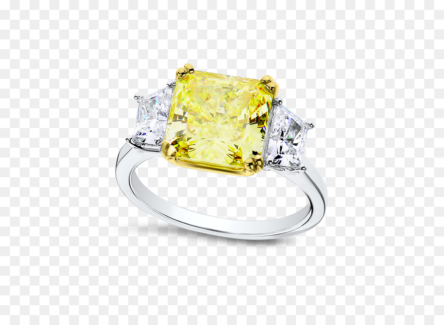 Anillo De Gema Amarilla，Diamante PNG