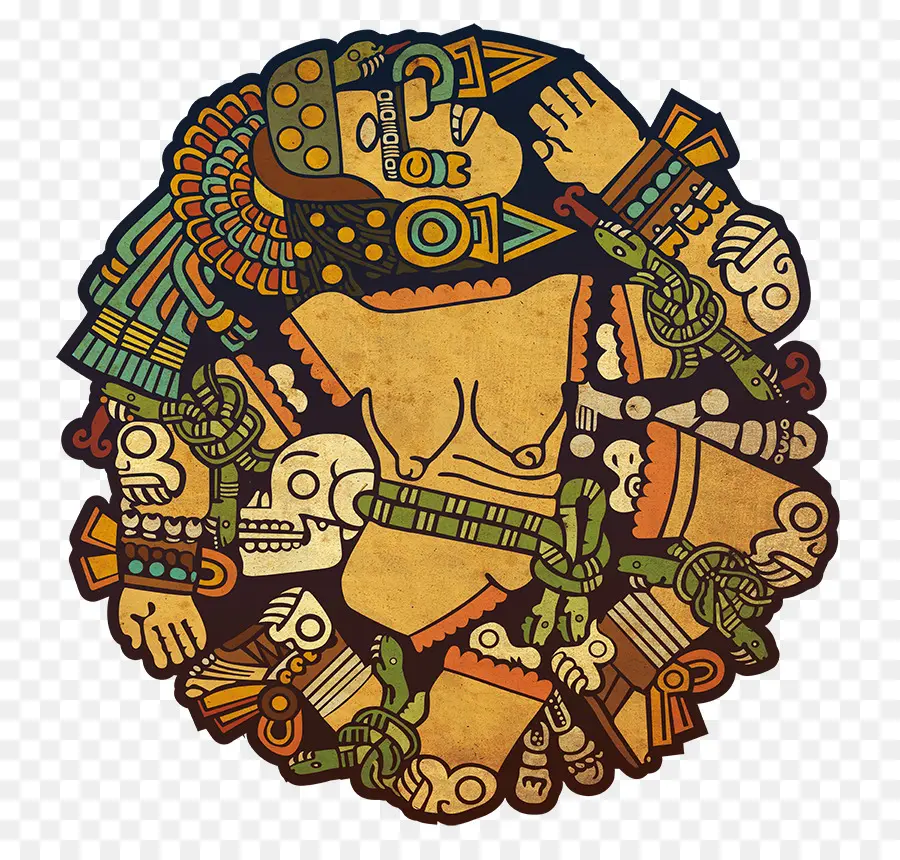 Piedra Del Calendario Azteca，Coyolxauhqui PNG