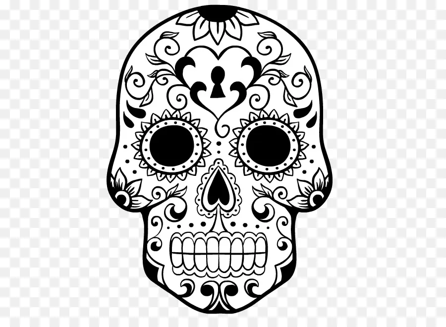 Calavera，Libro De Colorear PNG