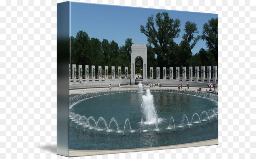 Memorial Nacional De La Segunda Guerra Mundial，Lincoln Memorial Que Refleja La Piscina PNG