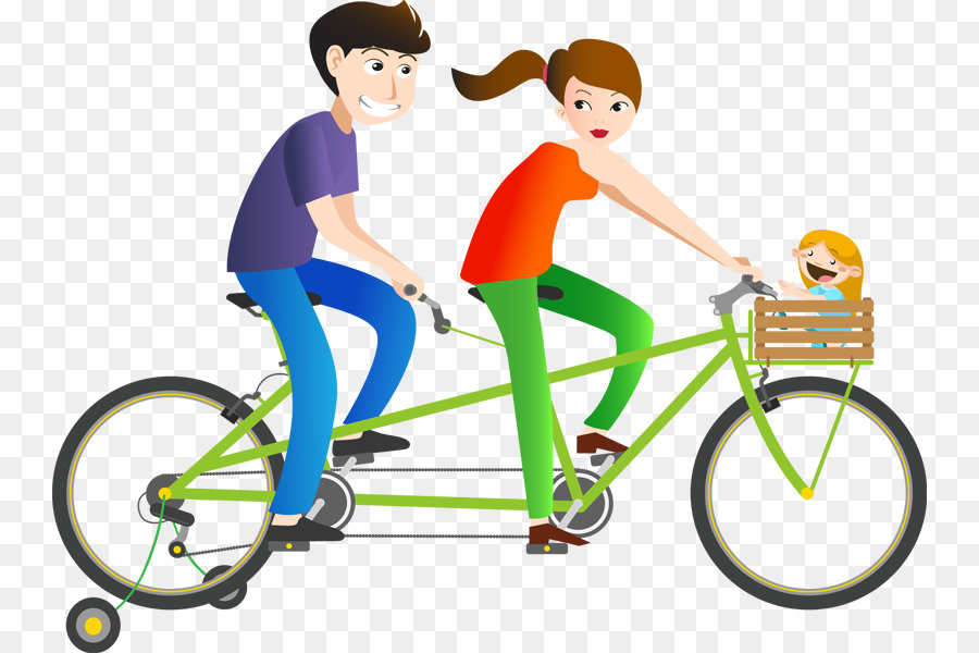 Bicicleta Tándem，Pareja PNG