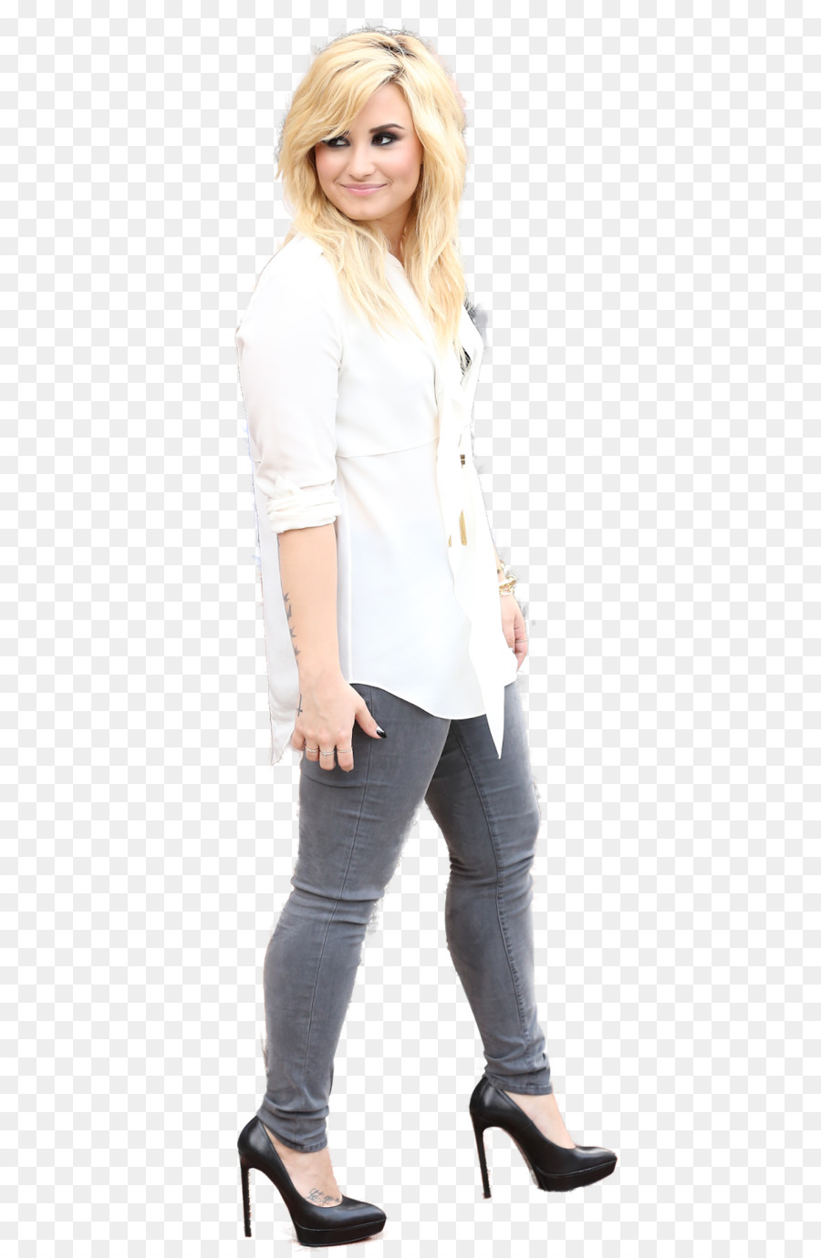 Mujer En Camisa Blanca，Moda PNG