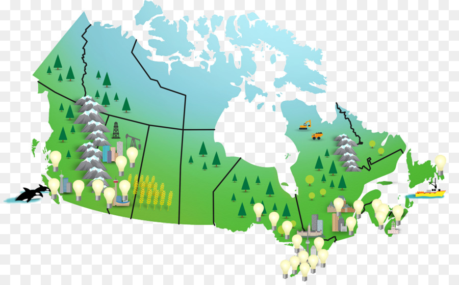 Canadá，Mapa PNG