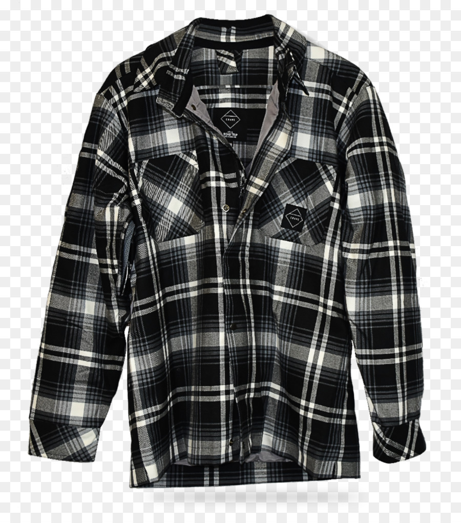 Camisa A Cuadros，En Blanco Y Negro PNG