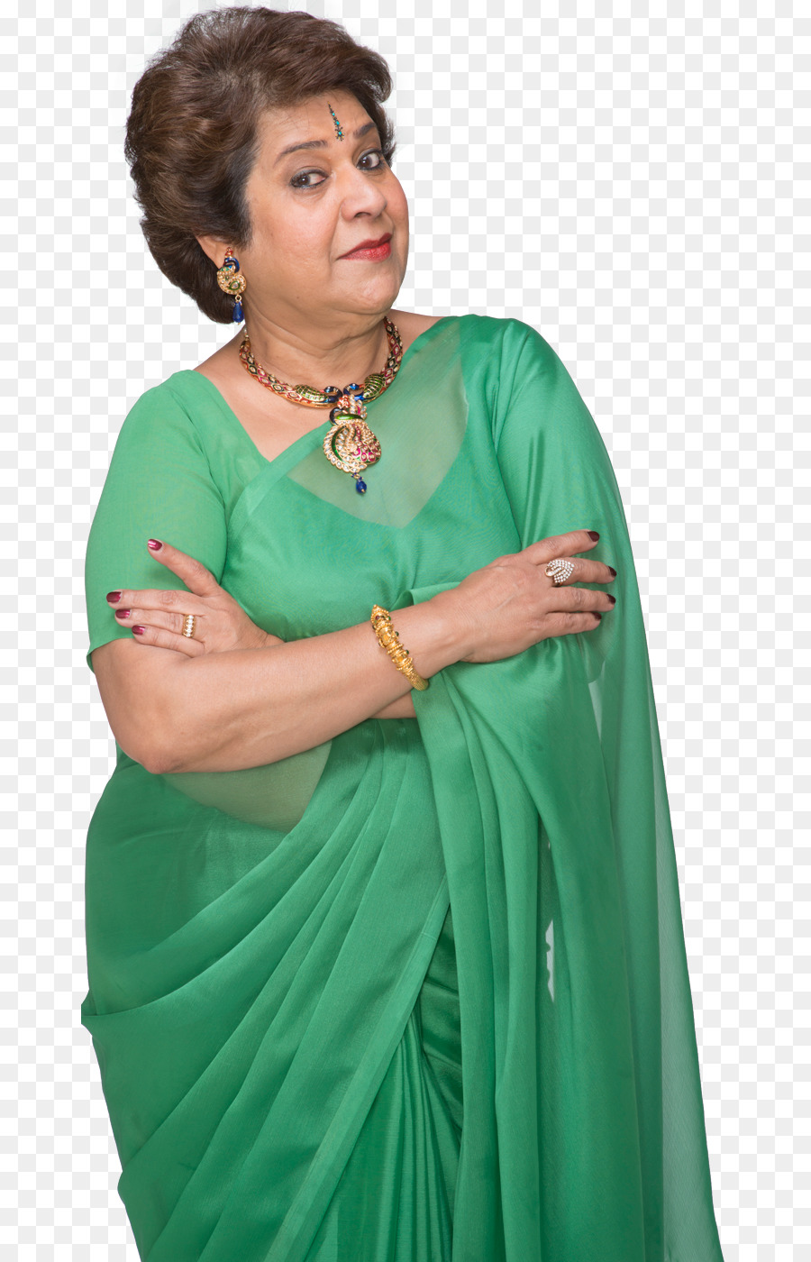 Mujer En Sari Verde，Tradicional PNG