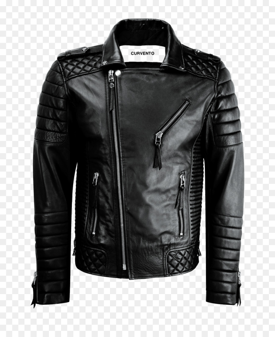 Chaqueta De Cuero Negra，Cremallera PNG