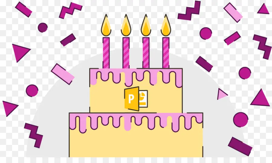 Microsoft Powerpoint，Cumpleaños PNG