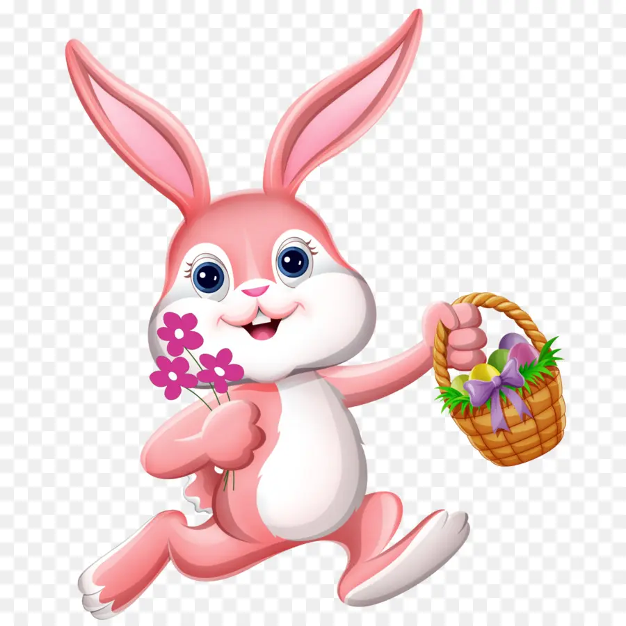 Conejito De Pascua，Rosa PNG