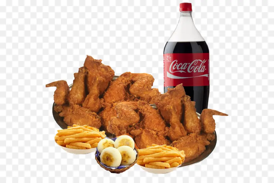 Pollo Frito，Papas Fritas PNG