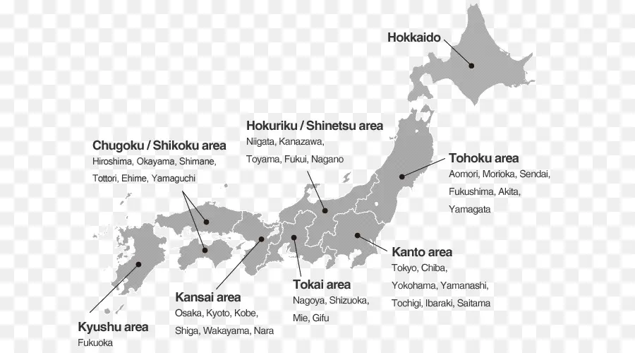 Japón，Mapa PNG