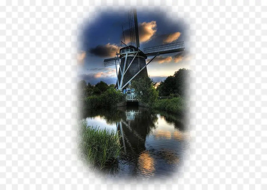 Molino De Viento，Molinos De Viento De Kinderdijk PNG