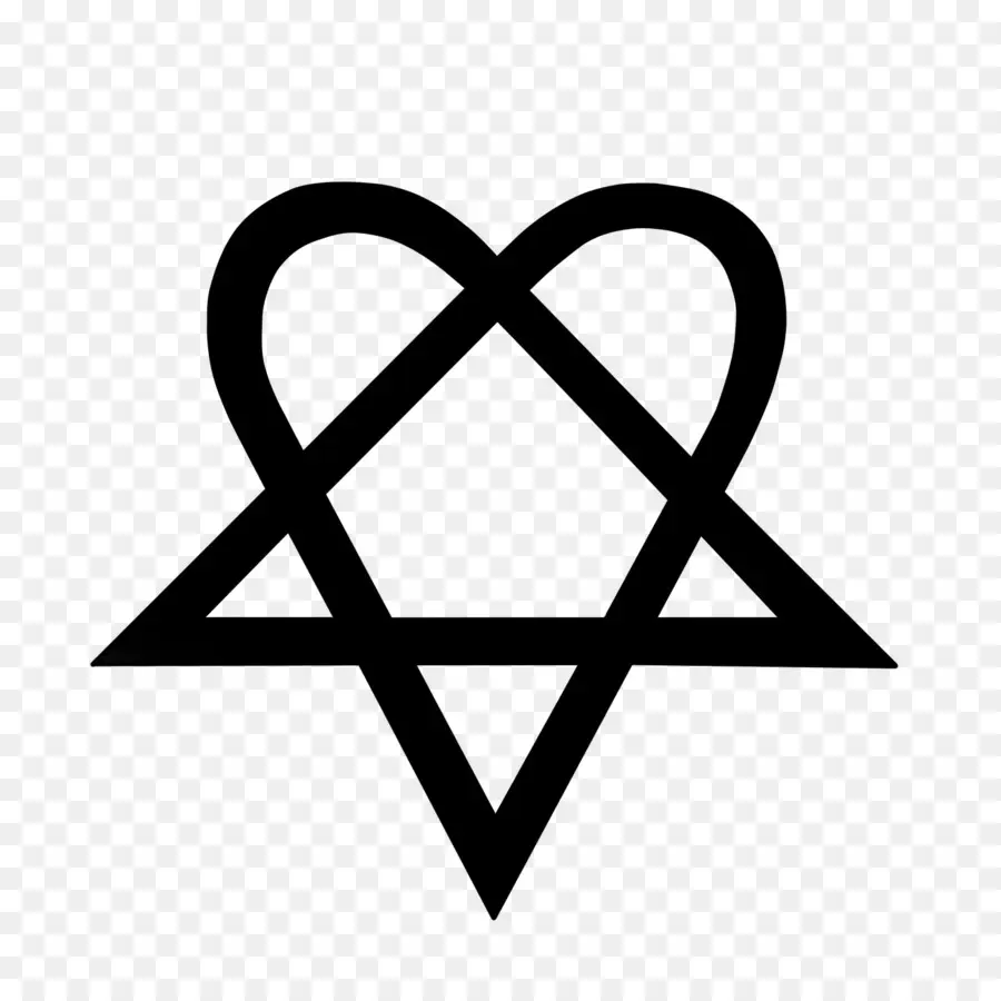 Heartagram，Tatuaje PNG