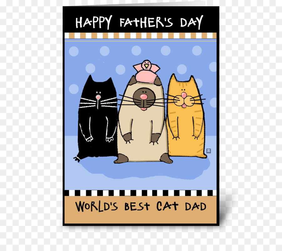 Tarjeta Del Día Del Padre，Gato PNG