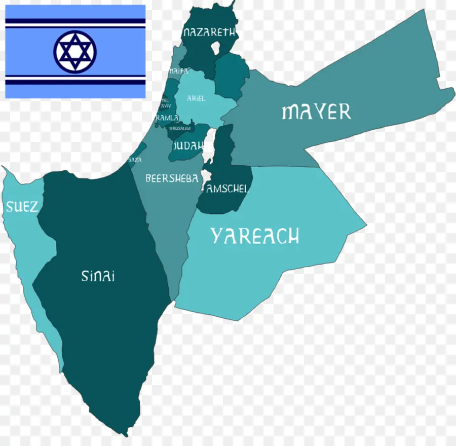 Mapa De Israel，Regiones PNG