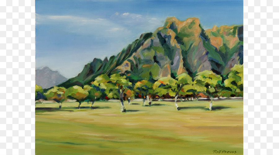 Pintura De Paisaje，Montaña PNG