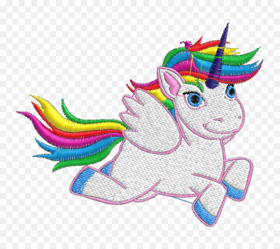 Unicornio，Bordado PNG