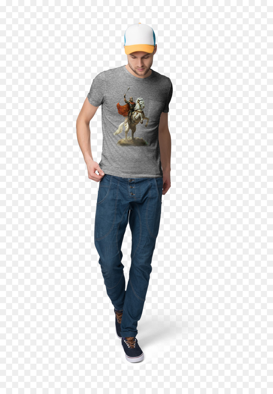 Camiseta，Jeans PNG