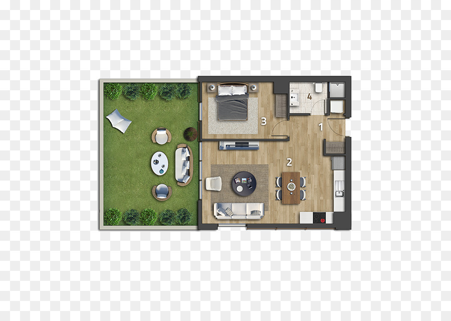 Apartamento，Jardín PNG